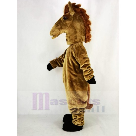 Braunes Mustang-Pferd Maskottchen Kostüm Tier