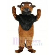 Wild Brown Buffy Buffalo Mascot Costume Animal