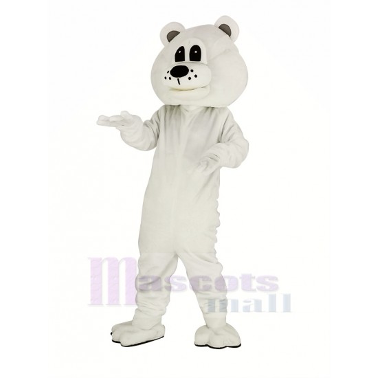 Cute White Bear Mascot Costume Animal