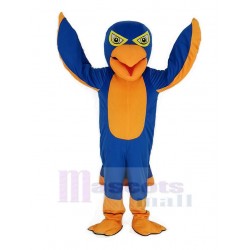 Bleu roi et orange Faucon Costume de mascotte Animal