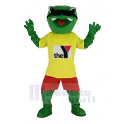 Cool Frog Mascot Costume with Logo