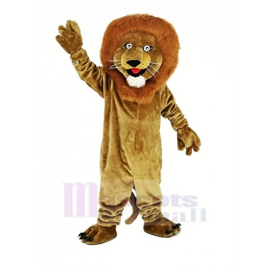 León sonriente marrón Disfraz de mascota Animal