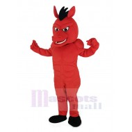 Heftiges Rot Mustang-Pferd Maskottchen Kostüm Tier
