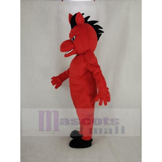 Fierce Red Mustang Horse Mascot Costume Animal