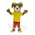 Cute Sport Ram Mascot Costume in Yellow T-shirt