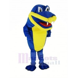 Royal Blue Fat Crocodile Mascot Costume Animal