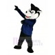 Negro Bearcat Binturong Disfraz de mascota con ropa azul