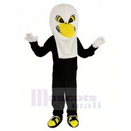 Águila Blanca Disfraz de mascota con abrigo negro