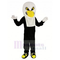 White Eagle Mascot Costume with Black Coat