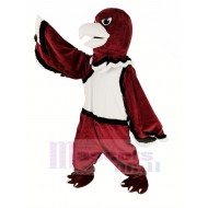 Aigle faucon de guerre rouge Costume de mascotte avec gilet blanc