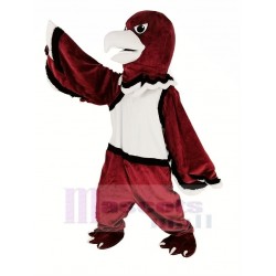 Aigle faucon de guerre rouge Costume de mascotte avec gilet blanc