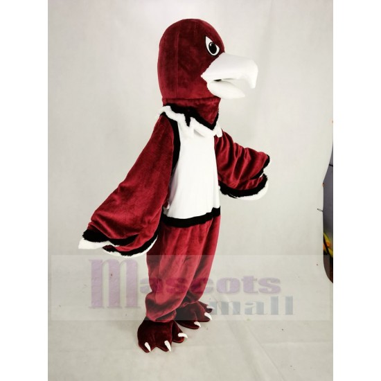 Red Warhawk Eagle Mascot Costume with White Vest