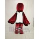Red Warhawk Eagle Mascot Costume with White Vest