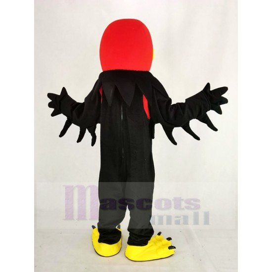 Black Night Hawk Mascot Costume Animal