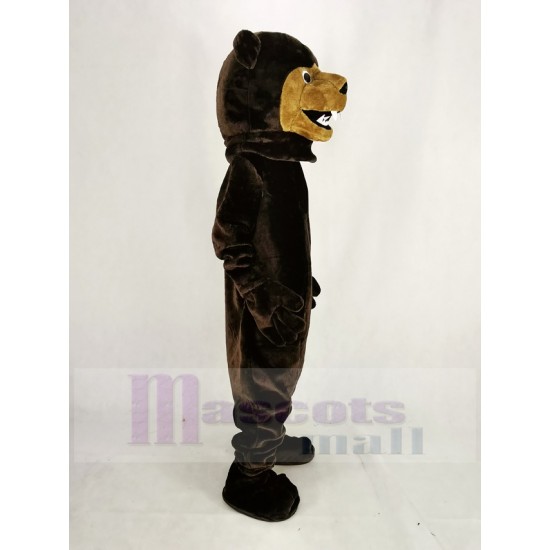 Dunkelbrauner Grizzly Tragen Maskottchen Kostüm Tier