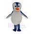 Azul y blanco Pingüino Disfraz de mascota con boca naranja