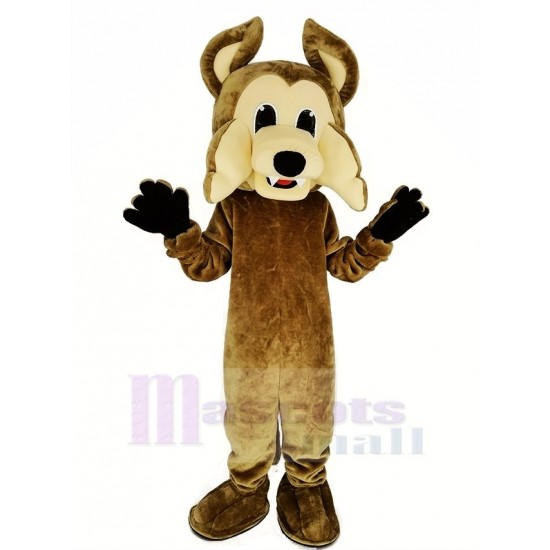 Brown Coyote Wolf Mascot Costume Animal