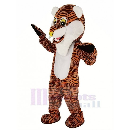 Rotbrauner Streifen Tiger Maskottchen Kostüm Tier
