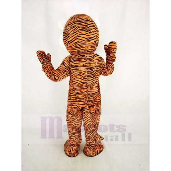 Rotbrauner Streifen Tiger Maskottchen Kostüm Tier