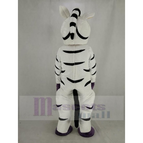 Lustiges Zebra Maskottchen Kostüm mit grünen Augen Tier