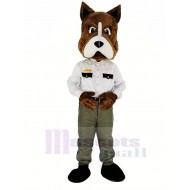 Kühles Braun Polizeihund Maskottchen Kostüm Tier