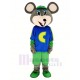 Chuck E. Cheese Mouse Mascot Costume with Green Hat