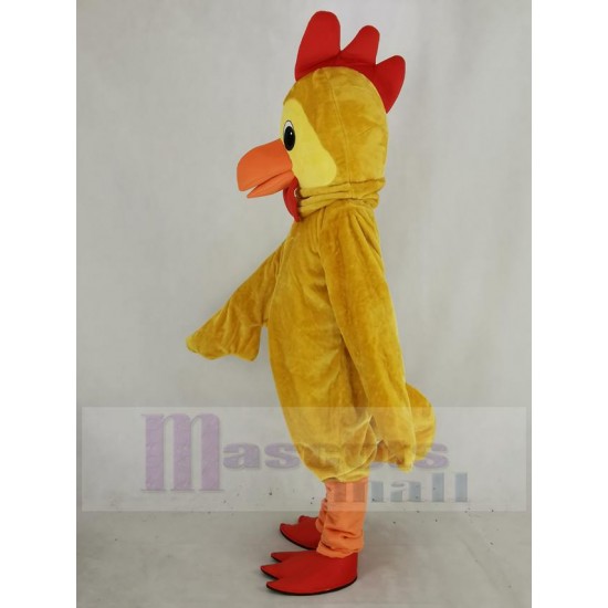Yellow Cock Rooster Mascot Costume Animal