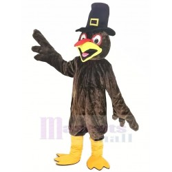 Thanksgiving Turkey Mascot Costume with Black Hat