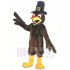 Thanksgiving Türkei Maskottchen Kostüm mit schwarzem Hut