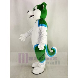 Vert et blanc Chien husky Fursuit Costume de mascotte Animal