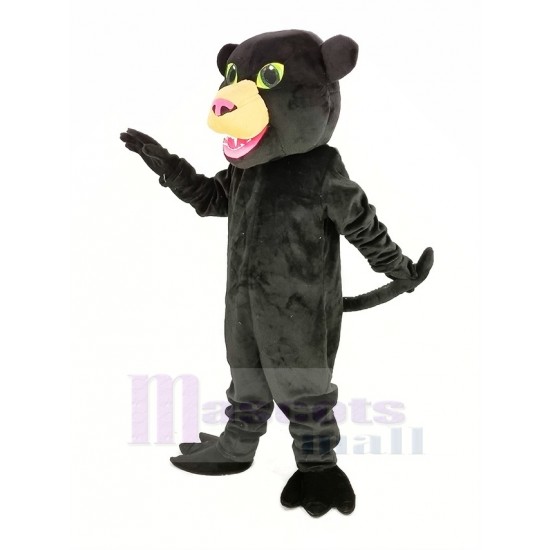 Schwarzer Panther Maskottchen Kostüm ohne Bart