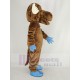 Brown Moose Mascot Costume with White Antlers