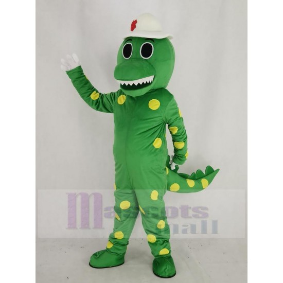Dinosaurio Dorothy Verde Traje de la mascota con sombrero Animal