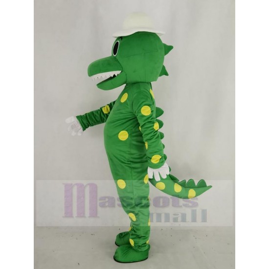 Grüner Dorothy-Dinosaurier Maskottchen Kostüm mit Hut Tier