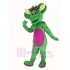 Grüner Triceratops-Dinosaurier Maskottchen Kostüm Barney Baby Bop