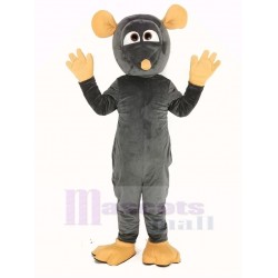 Graue Ratte Maskottchen Kostüm mit großen Augen Tier