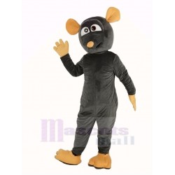 Graue Ratte Maskottchen Kostüm mit großen Augen Tier