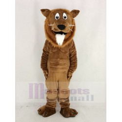 Brown Lion Mascot Costume with White Beard Animal