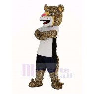 Fuerte Leopardo Disfraz de mascota con camiseta Animal