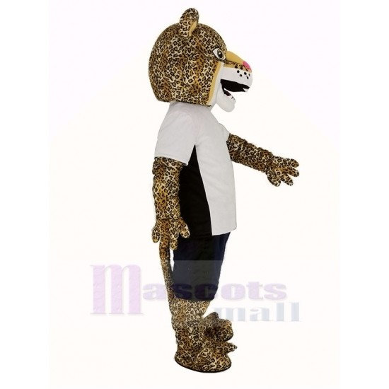 Strong Leopard Mascot Costume with T-shirt Animal
