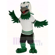 Grün und Weiß Adler Maskottchen Kostüm Tier