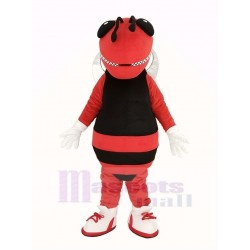 Rouge et noir frelon abeille Costume de mascotte Insecte