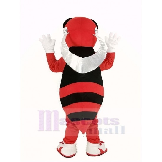 Red and Black Hornet Bee Mascot Costume Insect