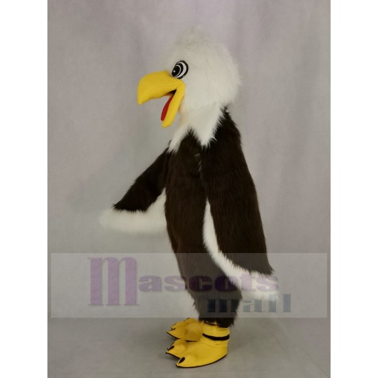 Langhaariger weißer Kopf Adler Maskottchen Kostüm Tier