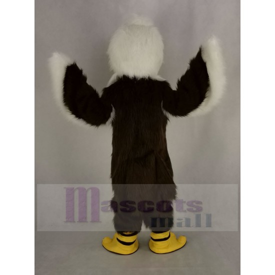 Tête blanche aux cheveux longs Aigle Costume de mascotte Animal