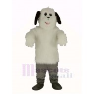 Weiße Shaggy Maggy Hund Maskottchen Kostüm Tier