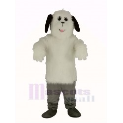 Blanc Shaggy Maggy Chien Costume de mascotte Animal