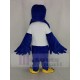 Cool Blue Hawk Mascot Costume with White Coat Animal
