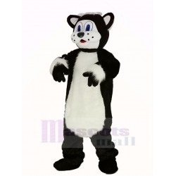 Black and White Fat Cat Mascot Costume Animal