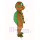 Green and Brown Sea Turtle Mascot Costume Animal